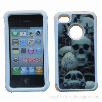 PC and Silicone Case for iPhone 4/4s
